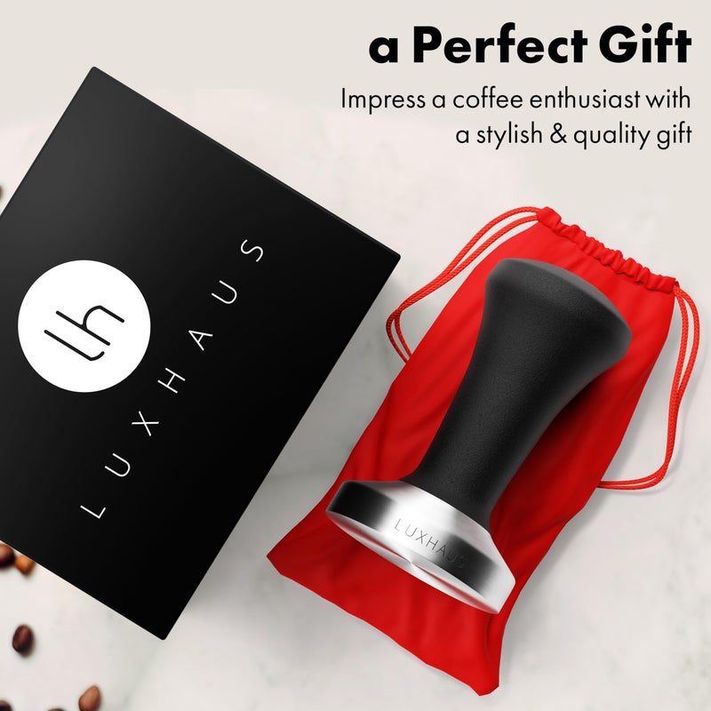 LuxHaus 49mm Espresso Tamper - Premium Barista Coffee Tamper with 100% Flat Stainless Steel Base - Image 2
